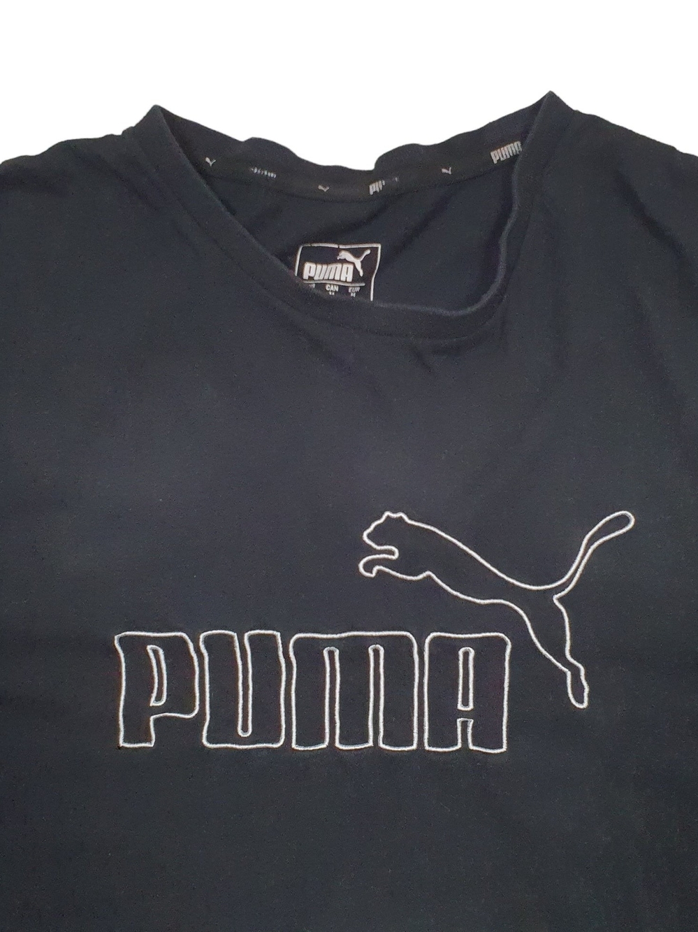 Puma Black Tee with White Logo